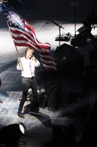 He closed out the set with “Hey Jude,” and quickly returned to the stage with his band as they carried three flags: United Kingdom, United States, and the State of Utah—a nice touch.
