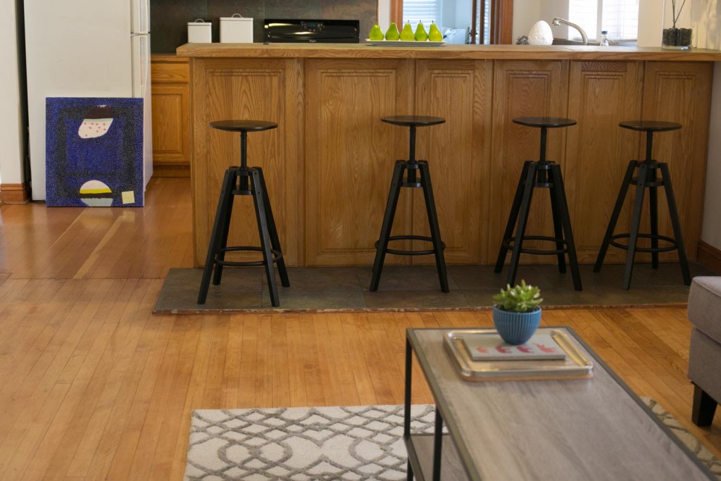 Open floor space from living room to kitchen makes it perfect for entertaining.