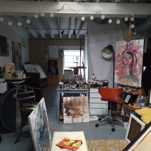 Inside the Jeffrey Hales Studio.